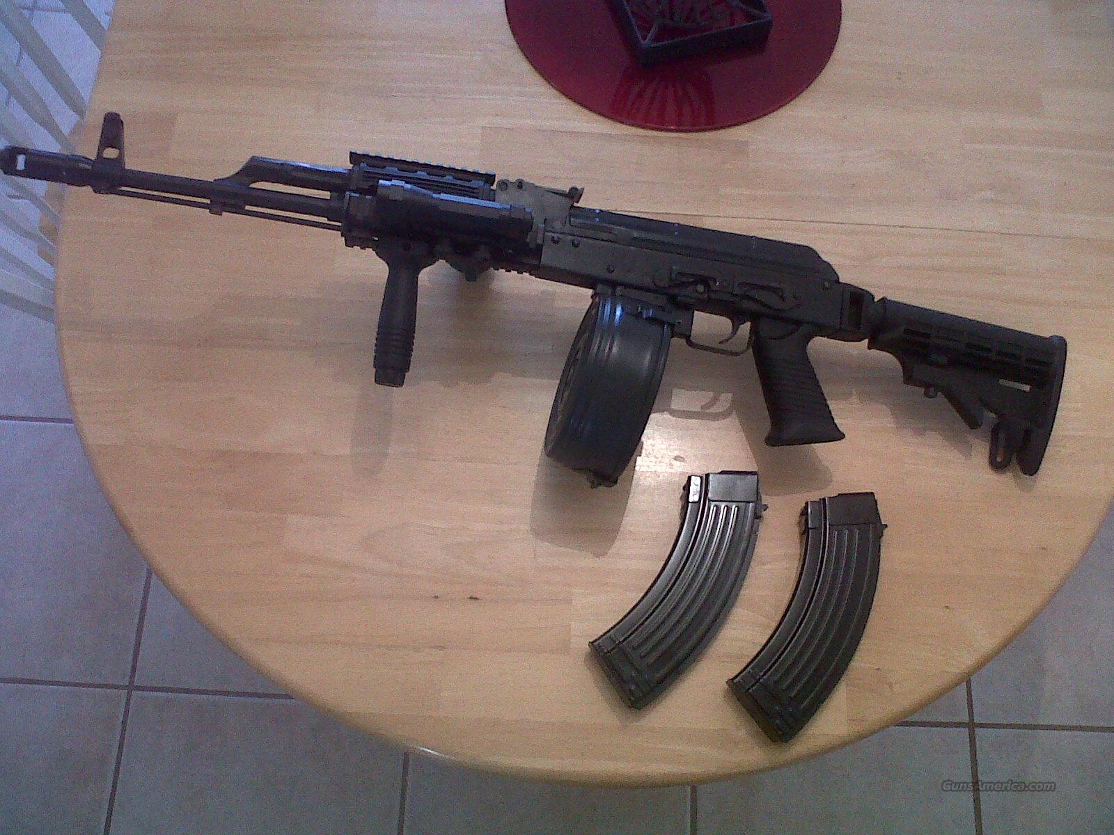 Century Arms ak 47 WASR 10 with drum used with 75 roun...