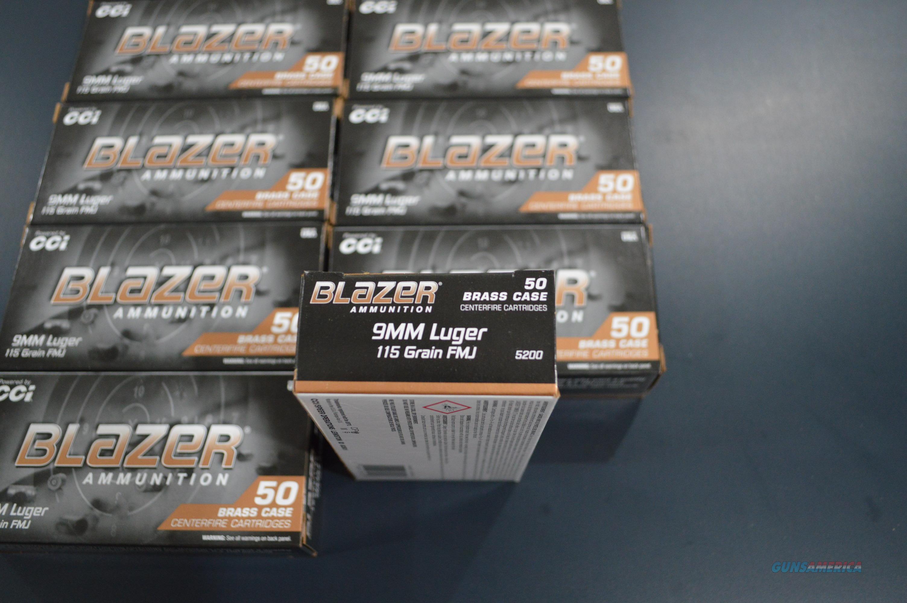 9mm Ammo 115gr Blazer Brass 500 Rou... for sale at