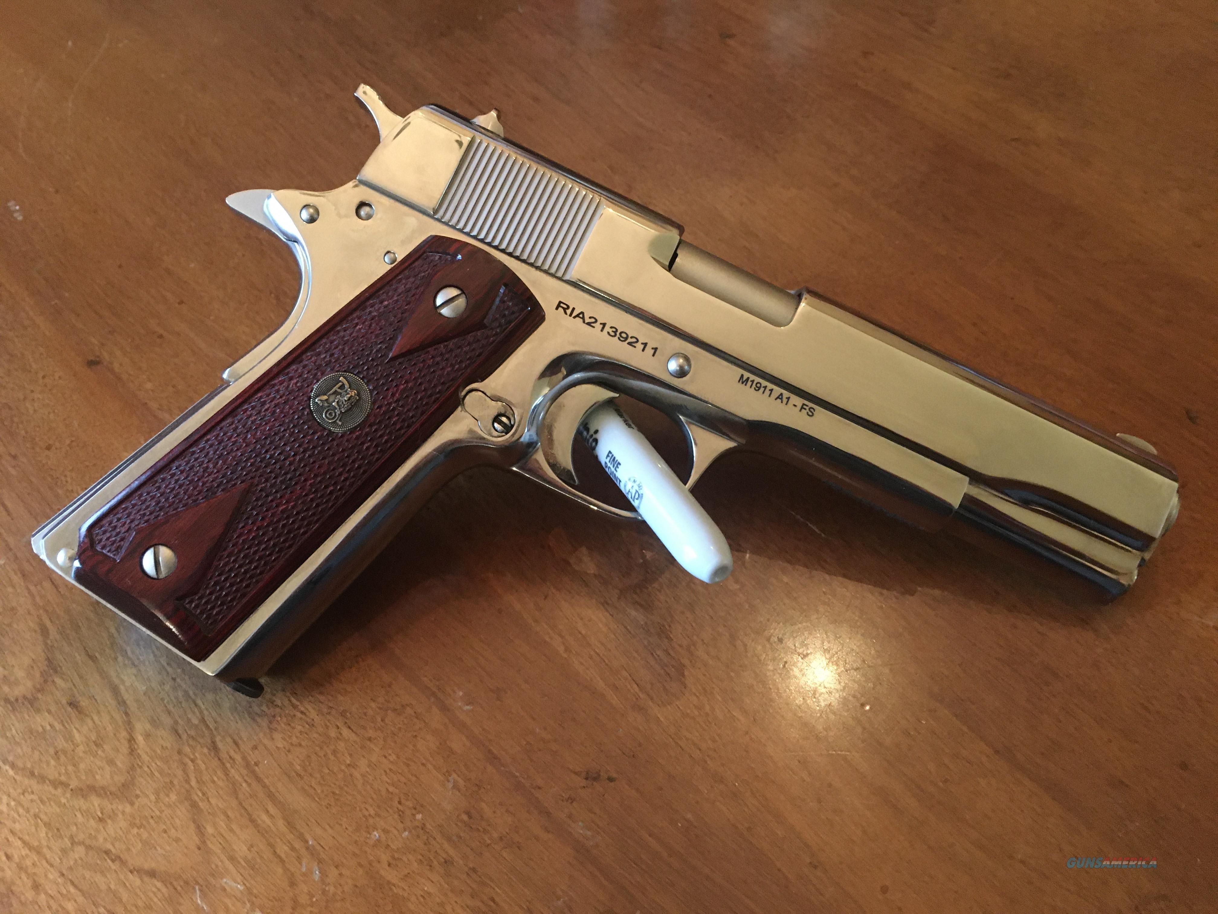 Rock Island 1911 Polished Nickel 38 super for sale