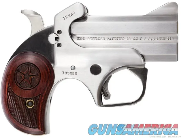 Bond Arms BATD Texas Defender 45 Colt (LC)/410 Gauge 2.5" 2 Round Stainless