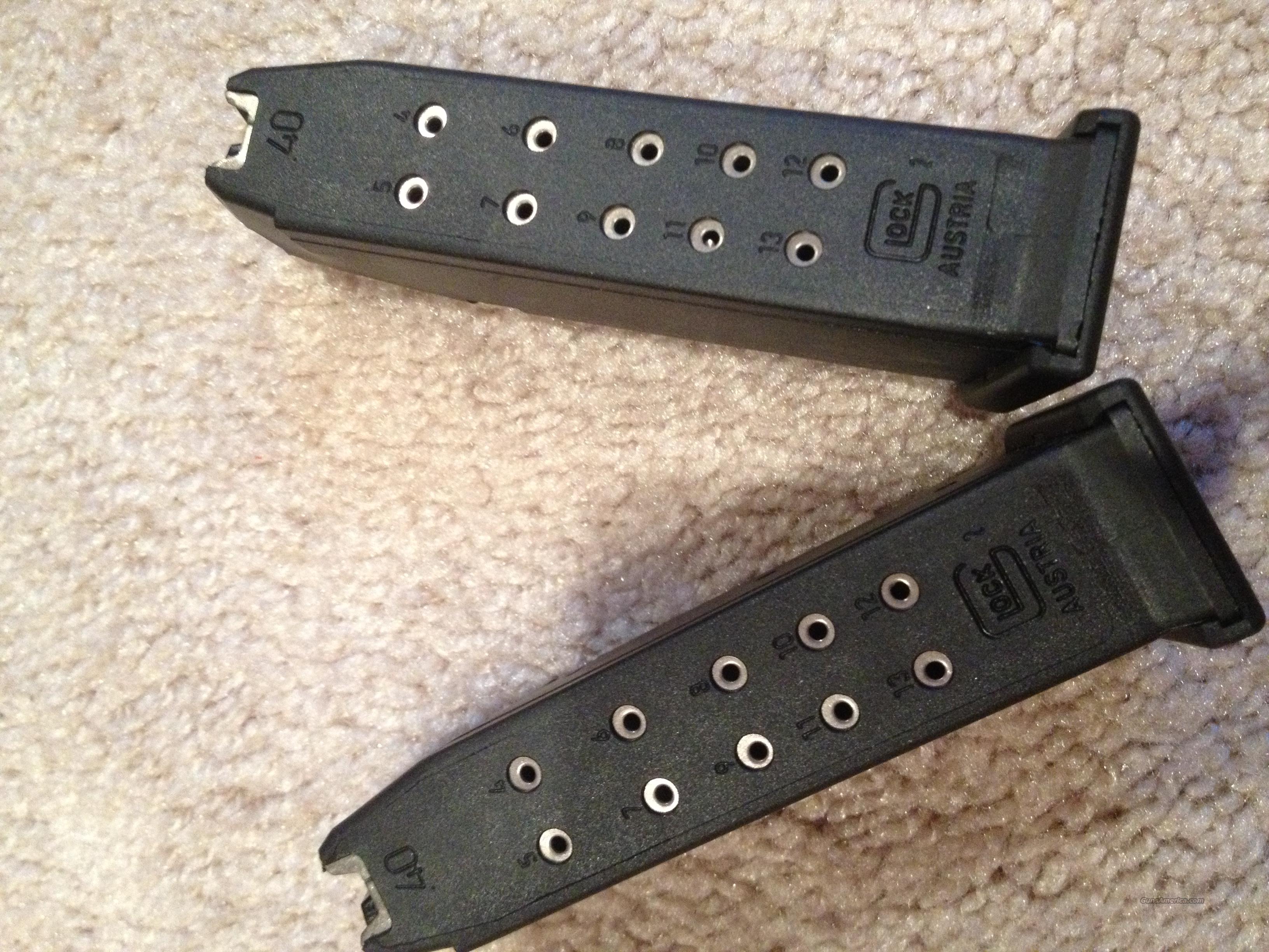 2 Glock 40 Magazines 13 round for sale at 985648723