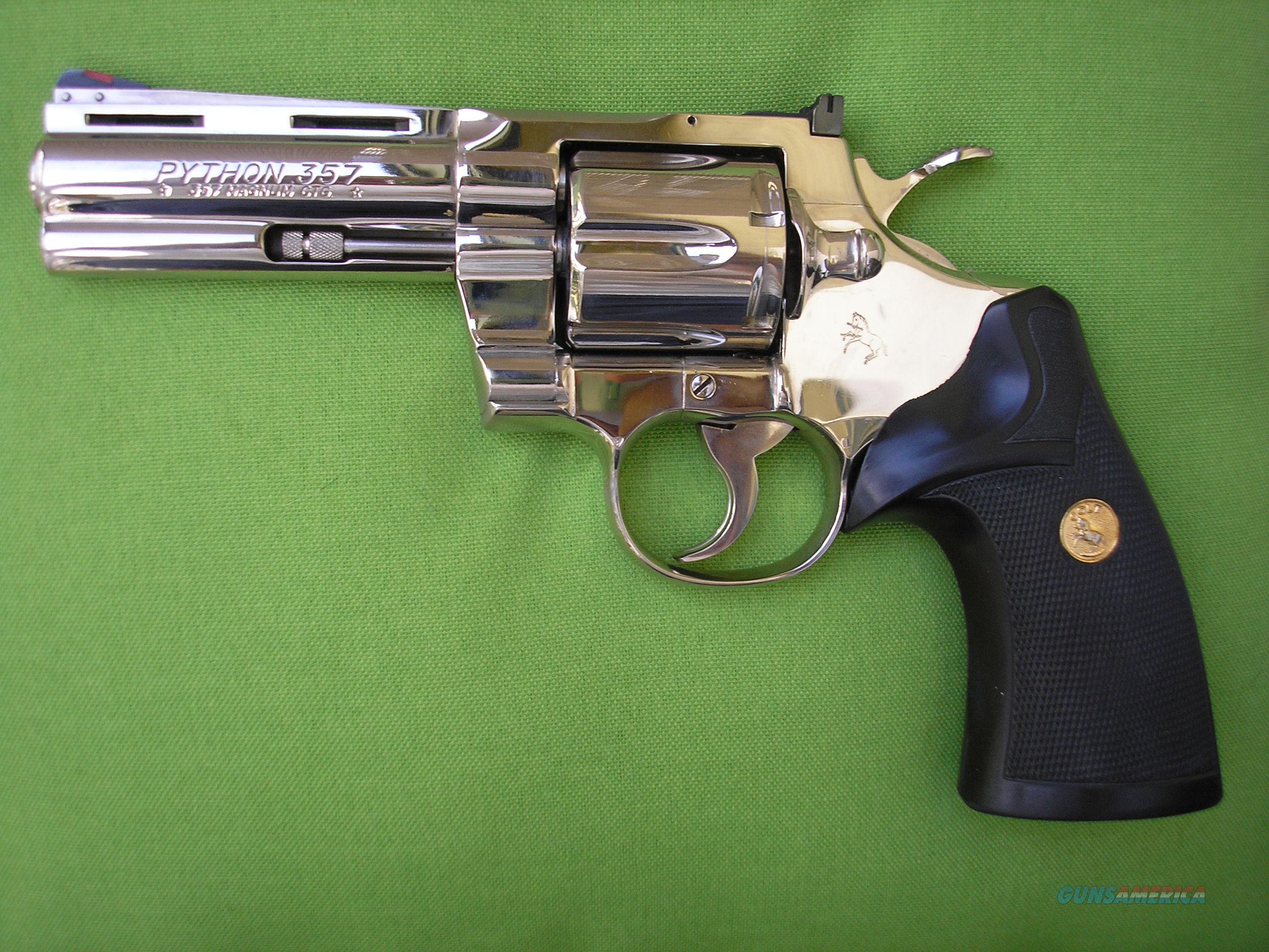 COLT PYTHON 4" NICKLE, PACHMAYR COL... for sale at