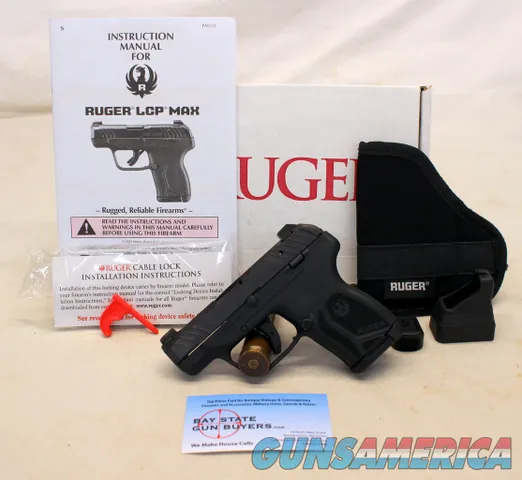 Ruger LCP MAX semi-automatic pistol .380ACP Box Manual (2) Pouches