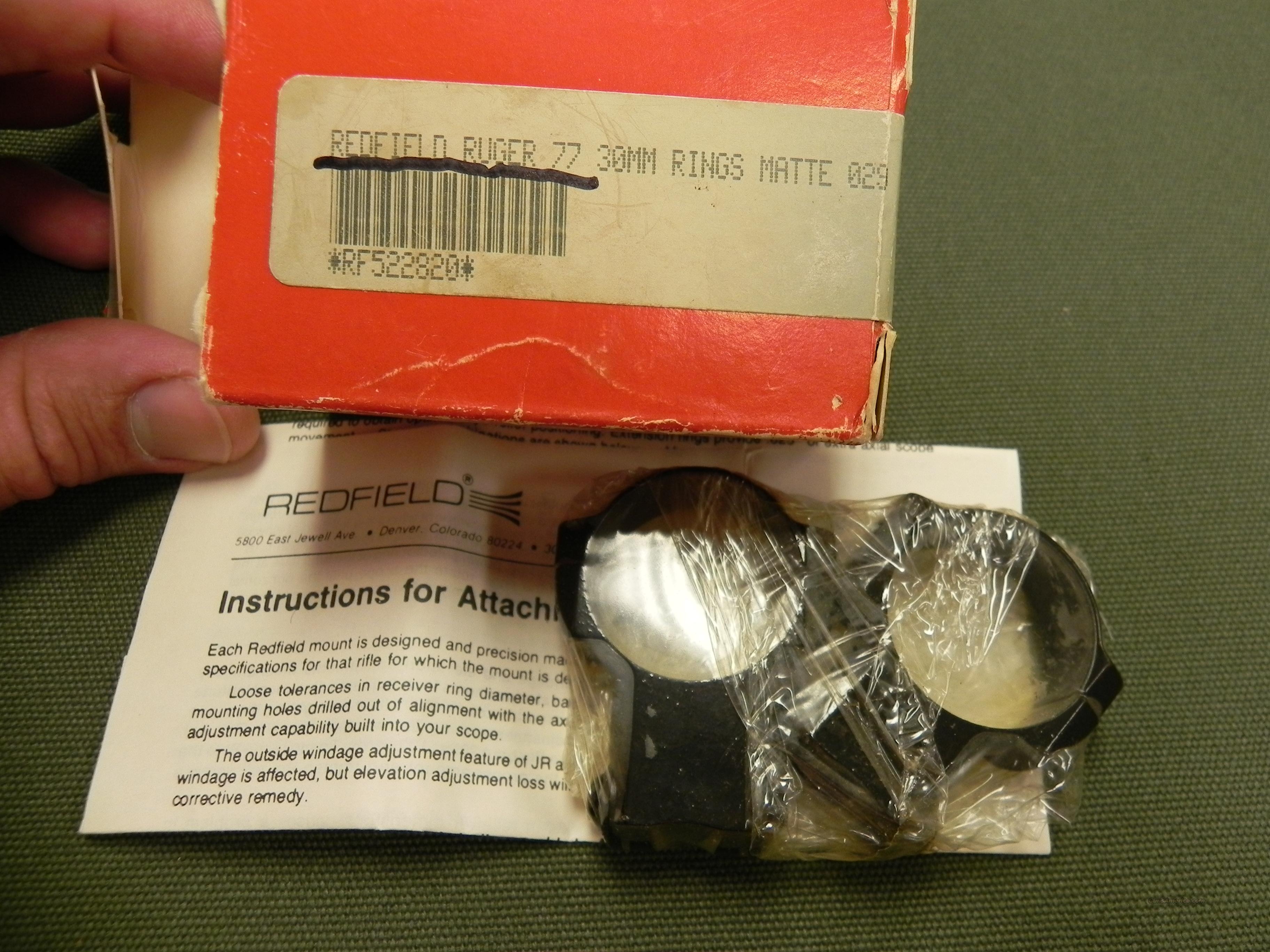 Redfield 30mm Rings for Ruger M77 h... for sale at
