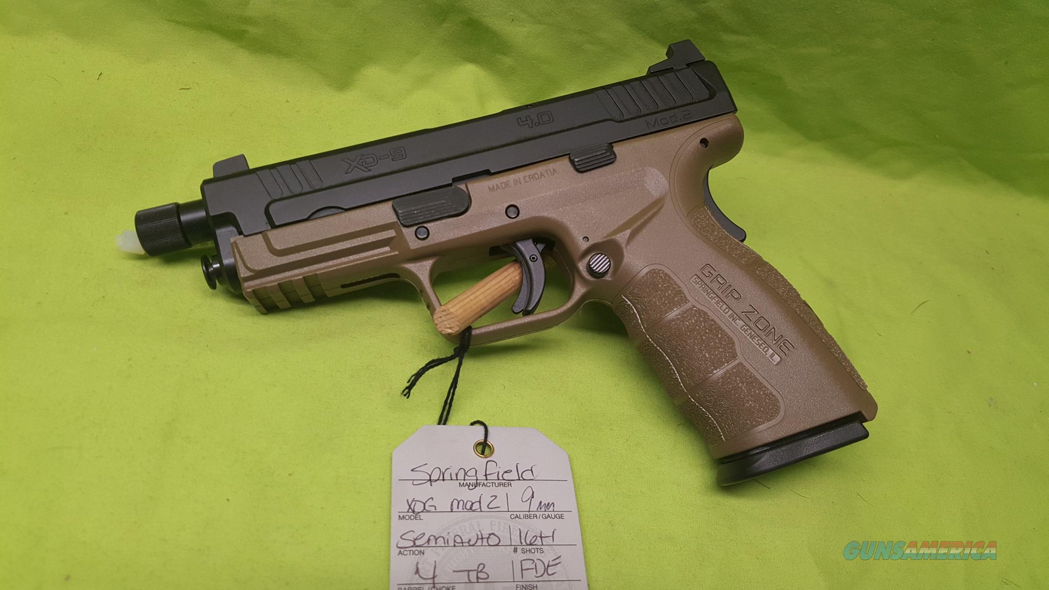 SPRINGFIELD XD XDG MOD 2 9MM 4" FDE... for sale at