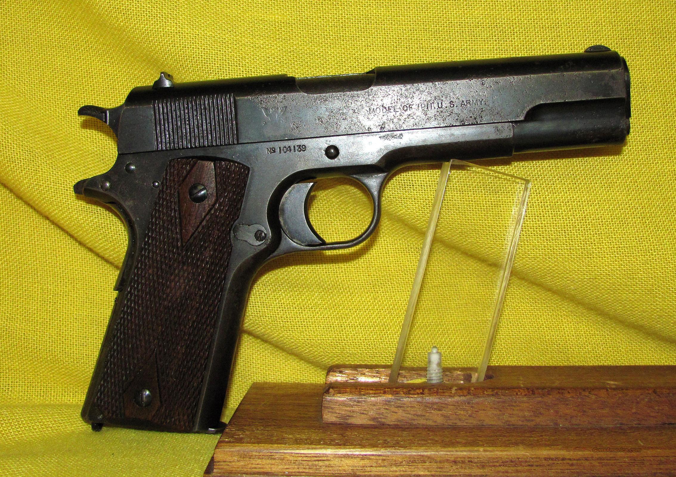 SPRINGFIELD ARMORY/U.S.A. RARE 1911 WWI (MADE I... for sale