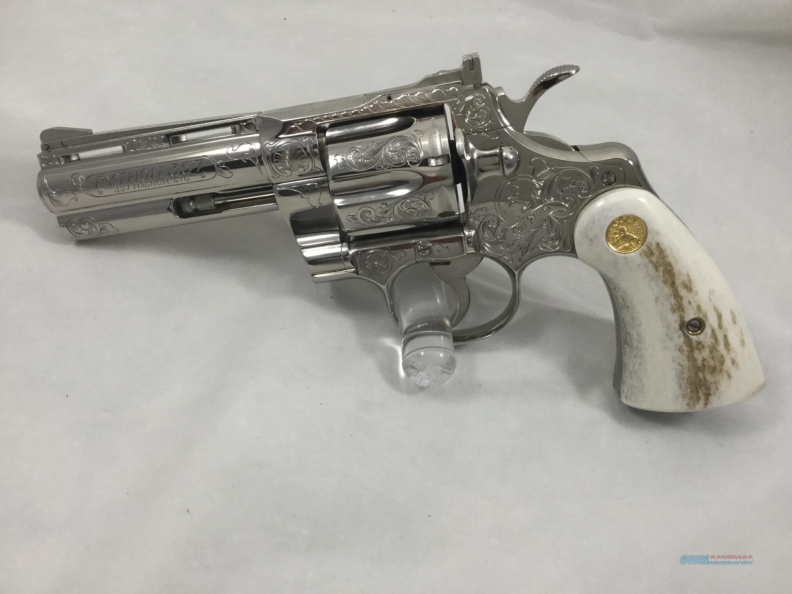 COLT PYTHON 357 mag BRIGHT NICKEL E... for sale at Gunsamerica.com