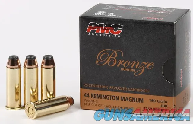 PMC Bronze Pistol 44 Rem Mag JHP 180 gr. 25 rd. Ammo
