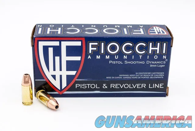 Fiocchi Defense Dynamics Centerfire Handgun Ammo 9mm 124 gr. JHP 50 rd.