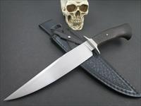 Mozolic Knives 1 Of 1 Forged W2 Fighter / Bowie With Bog Oak Handle 