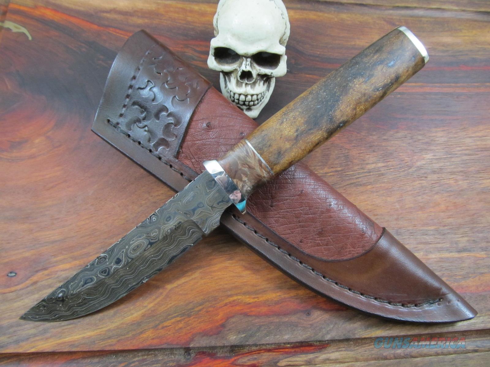 Herb Derr Damascus Zebra Bone Hunte... for sale at