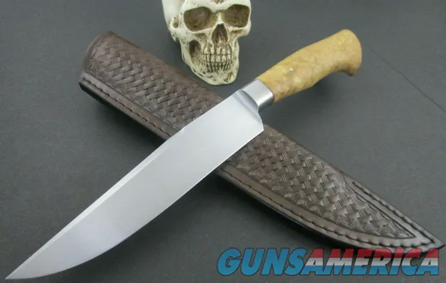 Mozolic Knives Incredible Integral Fighter Forged W2 & Acacia Burl Handle