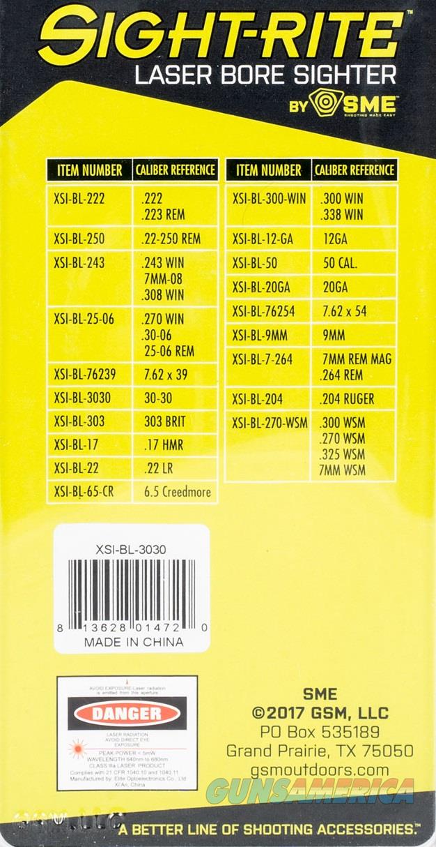 SME XSIBL3030 SightRite Laser Bore Sighting for sale