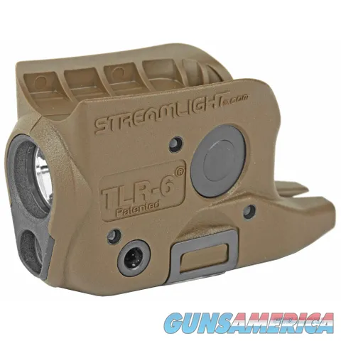 Streamlight 69278 TLR-6 Laser/Light Combo Handgun Glock 42, 43, 43X, 48 White LED 100 Lumens Red Laser FDE Polymer