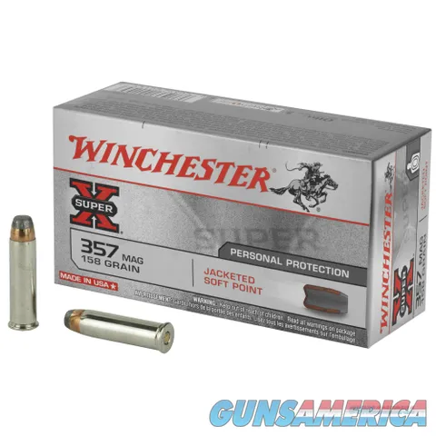Winchester Ammo X3575P Super-X 357 Mag 158 gr Jacketed Soft Point (JSP) 50 Round Box