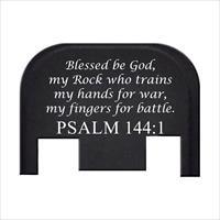 Bastion Slide Back Plate, Psalm 144:1 - fits Glock 17-41 Gen 1-4