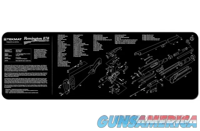 TEKMAT Armorers Bench Mat – Remington 870 Shotgun