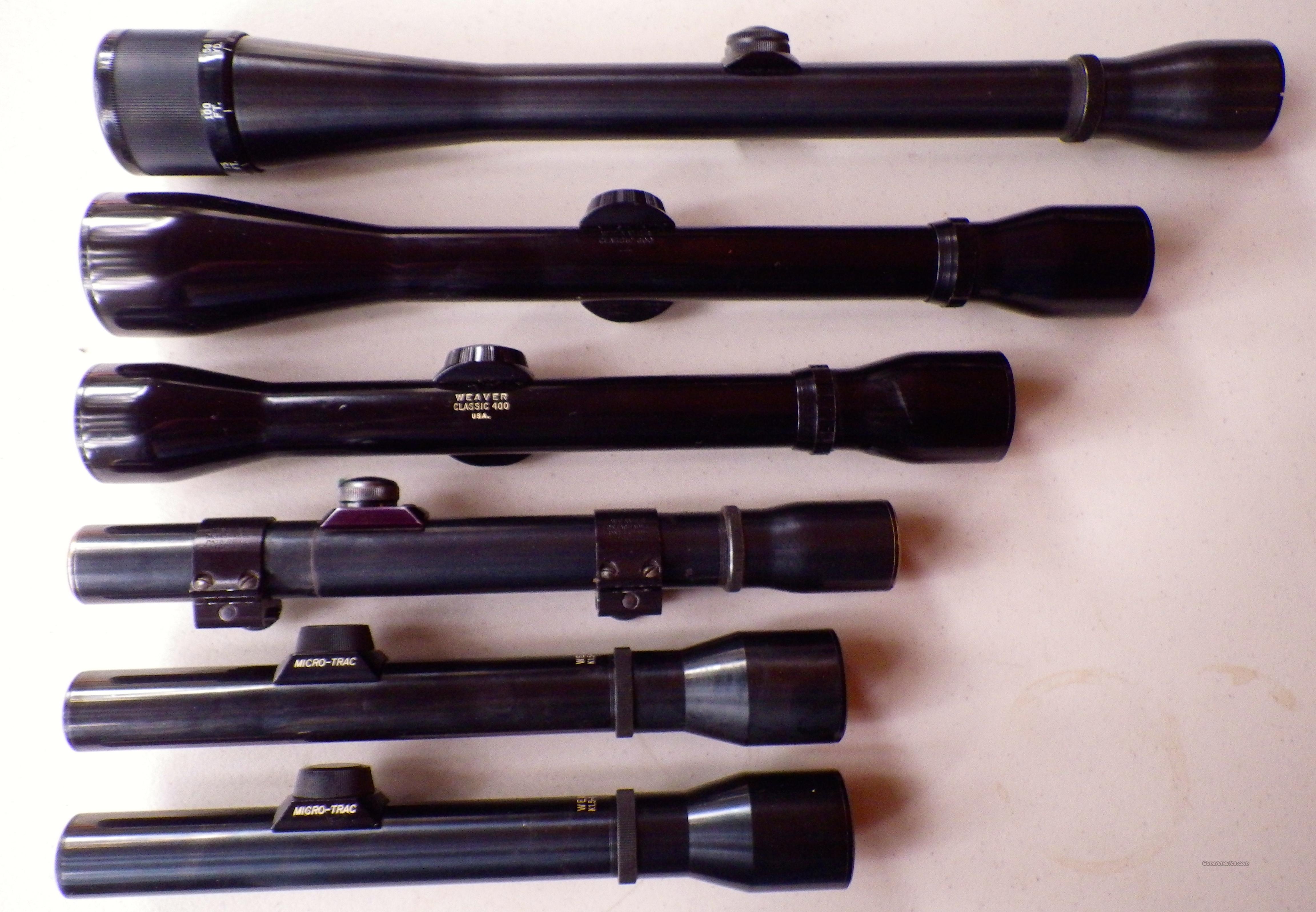 Lot of 6 Weaver scopes for sale at 912584966