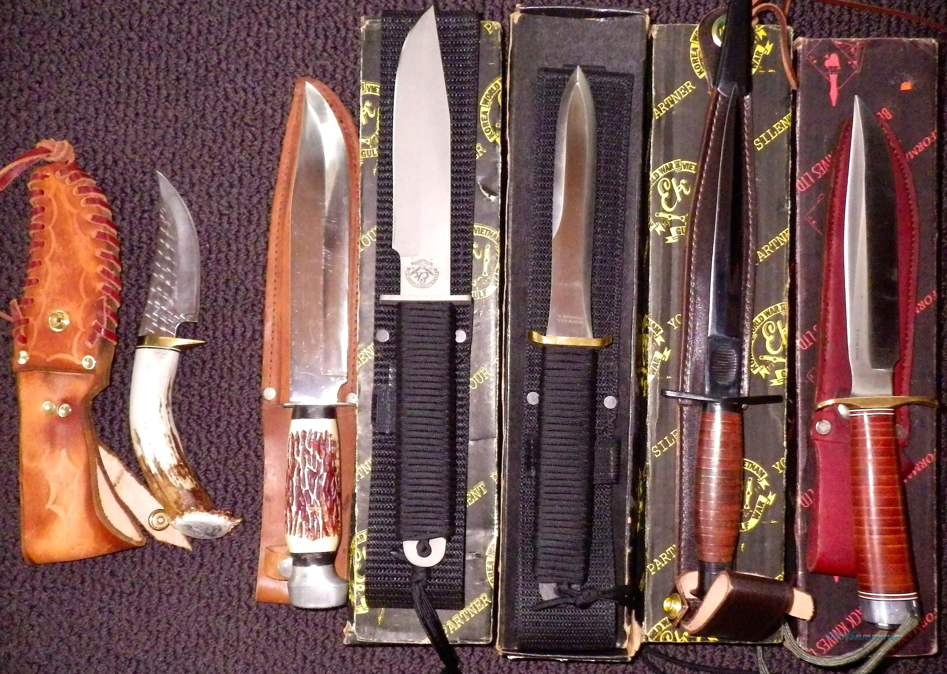 Lot of 6 large knives, Blackjack, E... for sale at