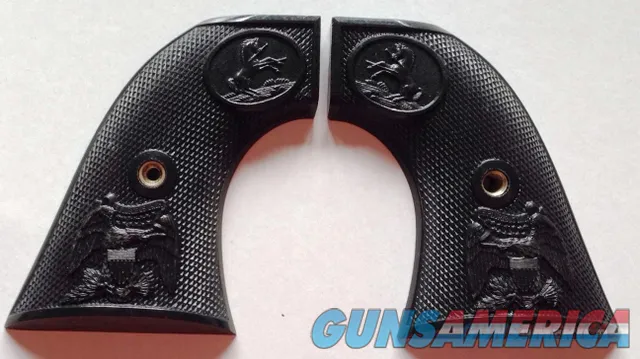 Factory Genuine COLT SAA Eagle Grips Single Action Army - marked COLT'S HTFD CONN. - Authentic Single Action Army grips