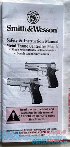 Smith & Wesson third-generation Metal Frame Owners Manual