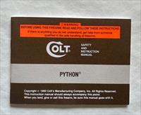 Colt Python Owners Manual - Published 1996