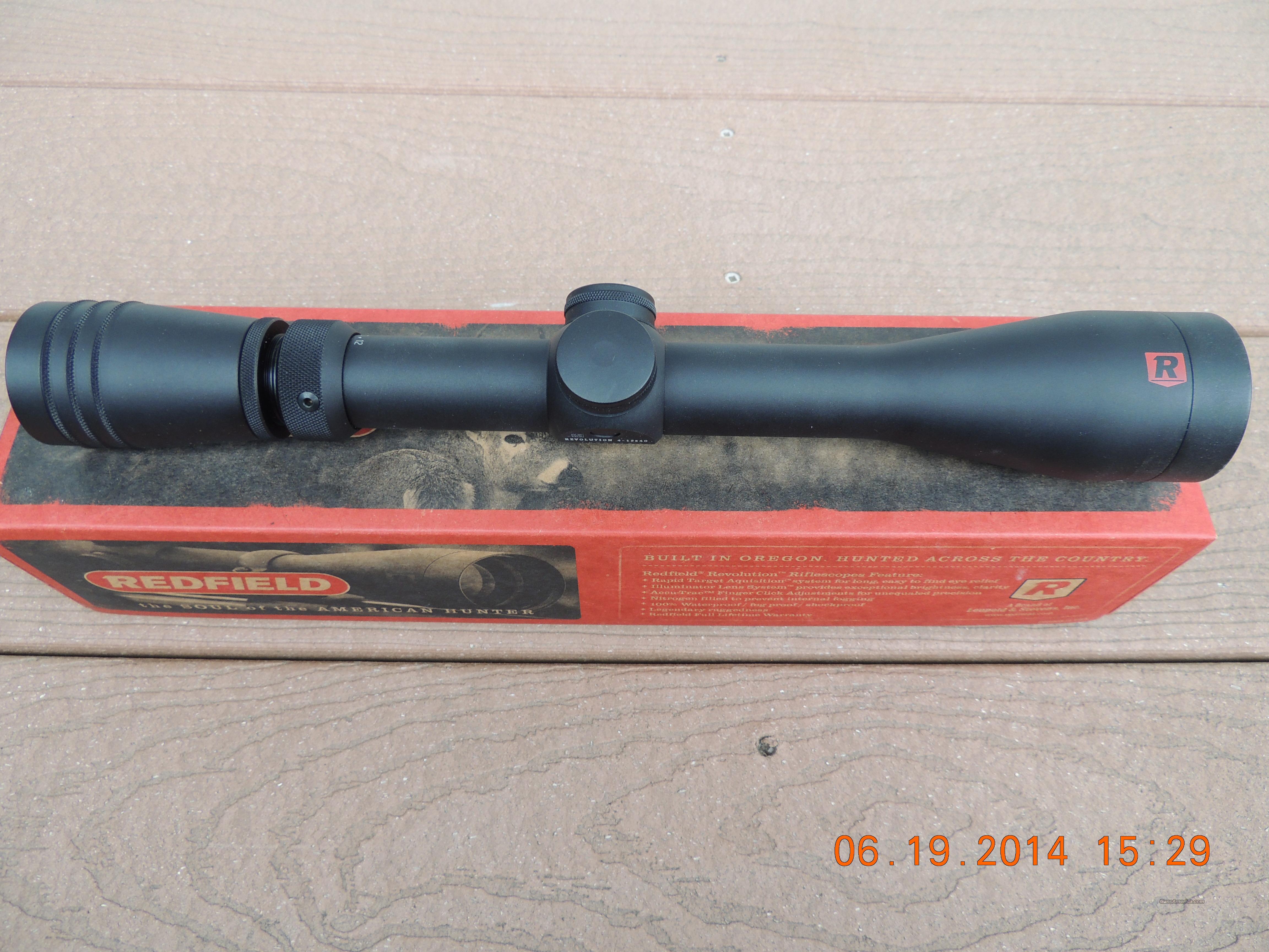 Redfield Revolution 4 12x40mm Matte Accu Range For Sale