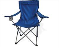 World Famous Sports Blue Quad Folding Chair w/ Cup Holder #QAC-BLUE