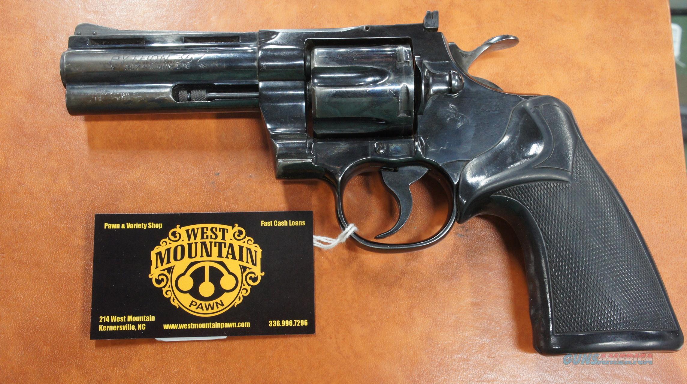 Colt Python 1977 4" Barrel Blue... for sale at