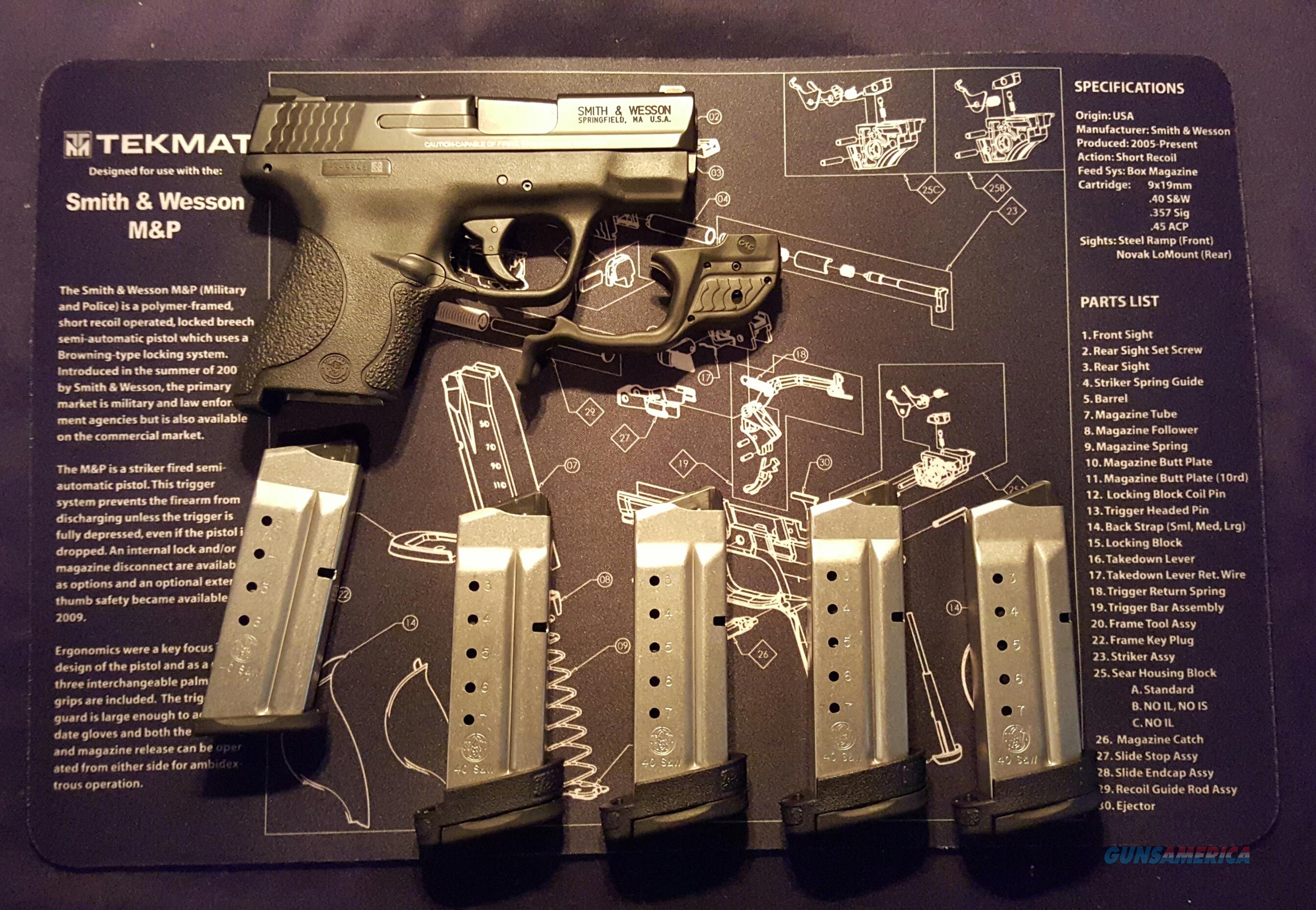 S&W M&P Shield .40 caliber w/5 mags... for sale at