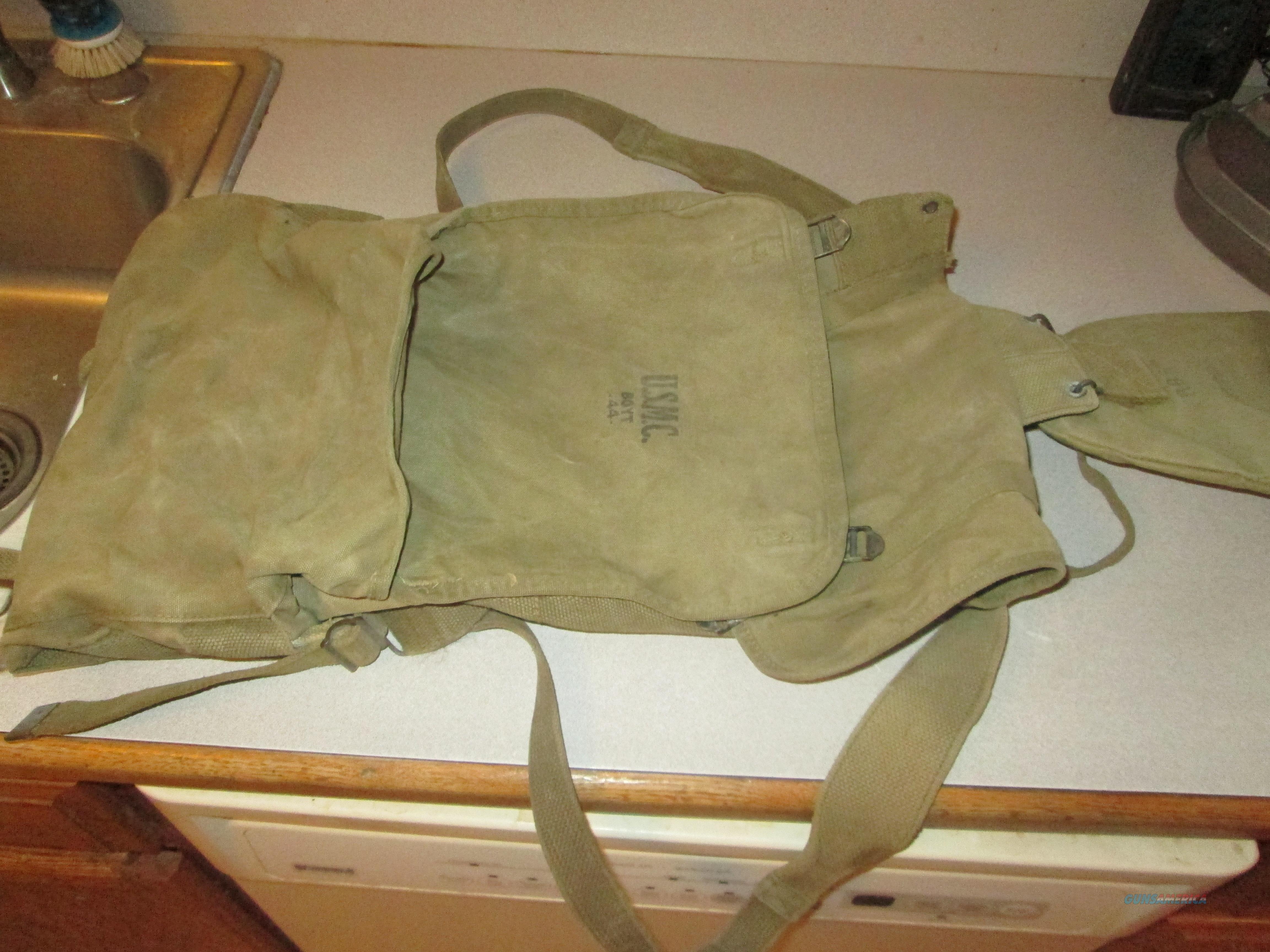 WWII USMC BACKPACK WITH SHOVEL for sale at 975143409