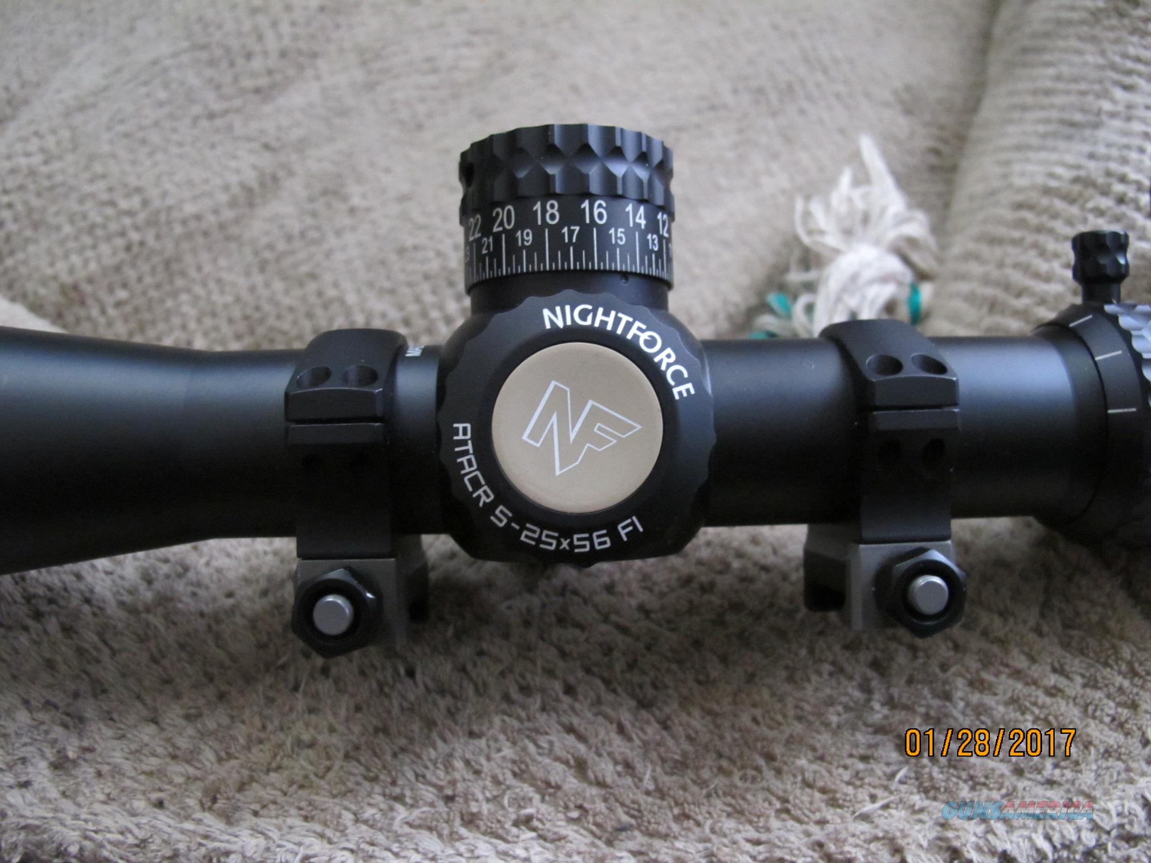 Night Force ATACR 55X56 F1 w/ NF scope rings for sale