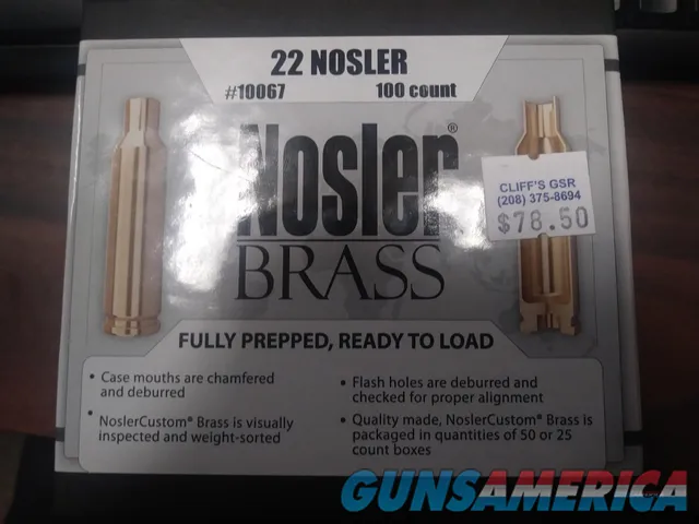 Nosler Brass, .22 Nosler