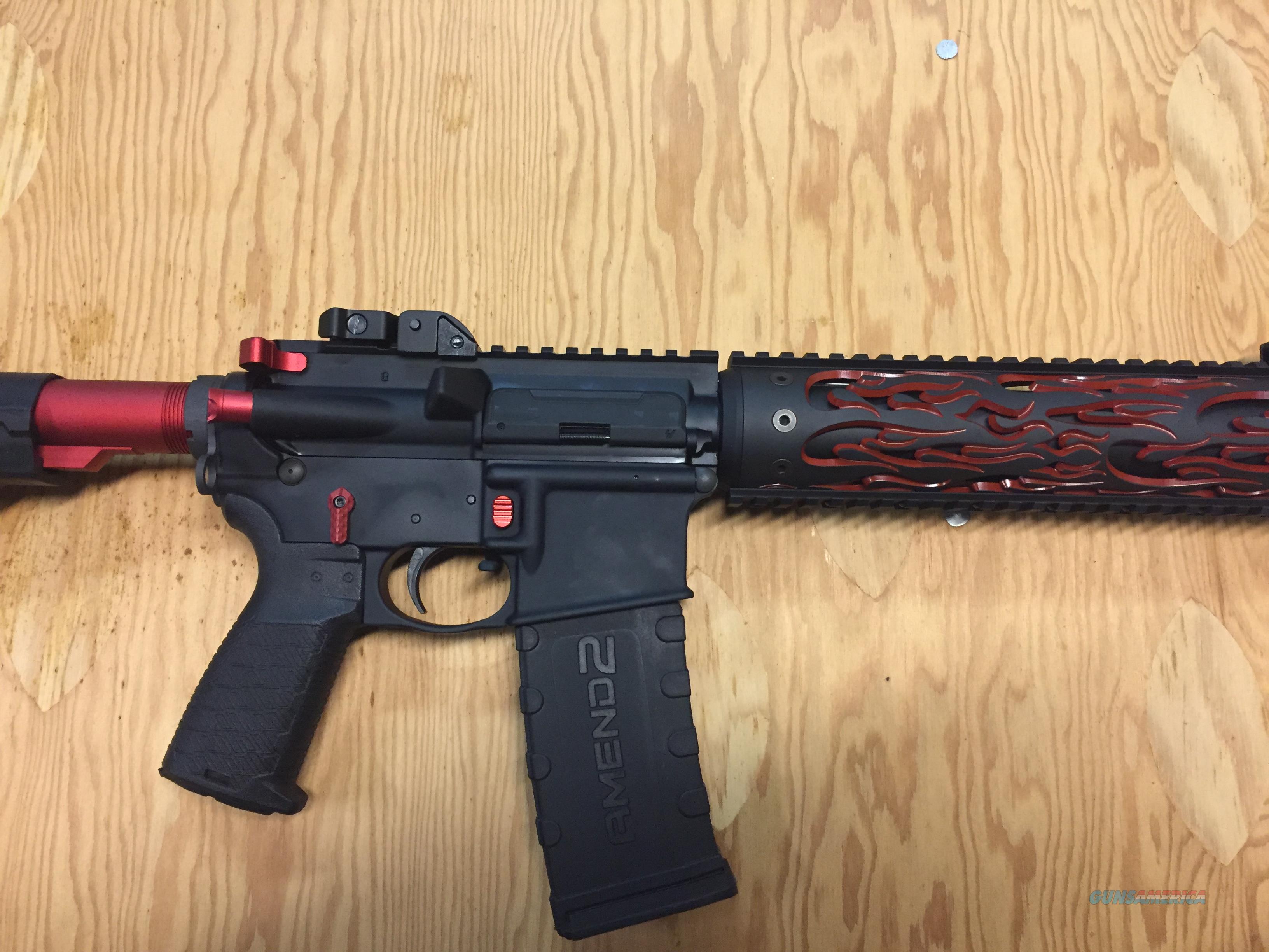 Custom AR15 Flame Red Custom Ha... for sale at