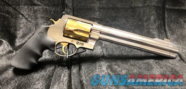 CUSTOM 24KT GOLD & NICKEL SMITH AND WESSON MOD 500, 8
