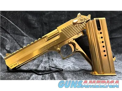 CUSTOM 24KT GOLD MAGNUM RESEARCH, .357 MAG DESERT EAGLE, 6IN *NON-PORTED*