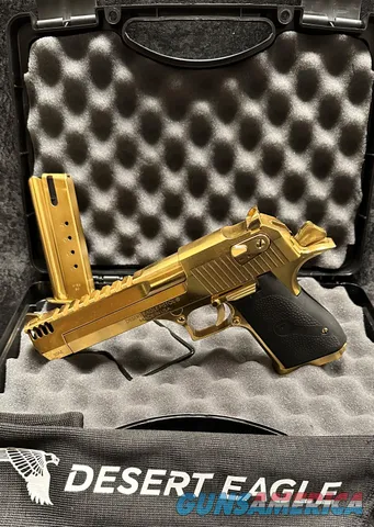 NEW CUSTOM 24KT GOLD PLATED MAGNUM RESEARCH, .50AE DESERT EAGLE *PORTED*