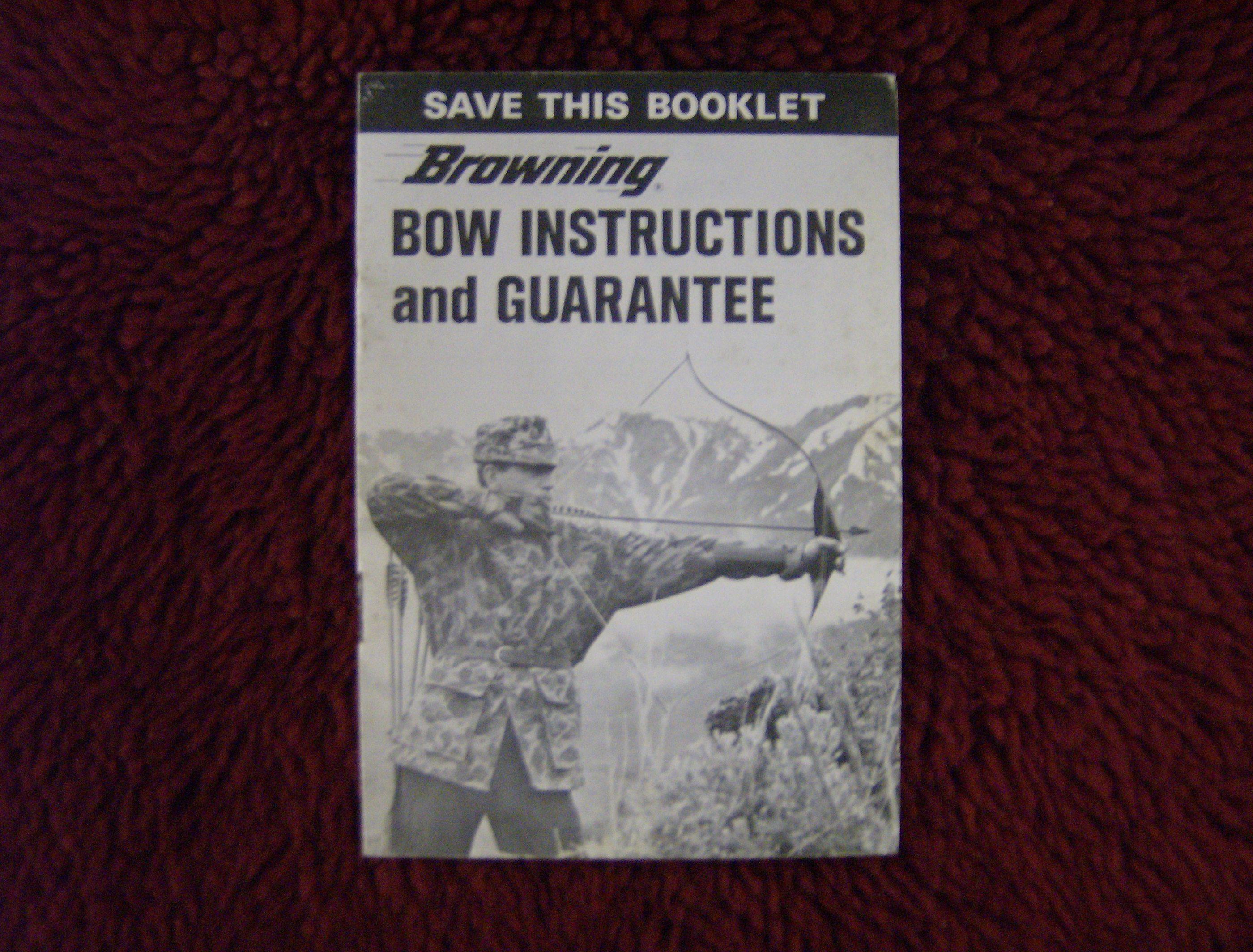 BROWNING OWNERS MANUAL ARCHERY for sale at 919993449