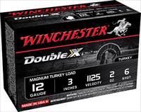 Winchester Double X 12 GA Magnum Turkey Load, 3 in, 1125 fps, 2oz, #6 Shot , 10 Rd/Bx