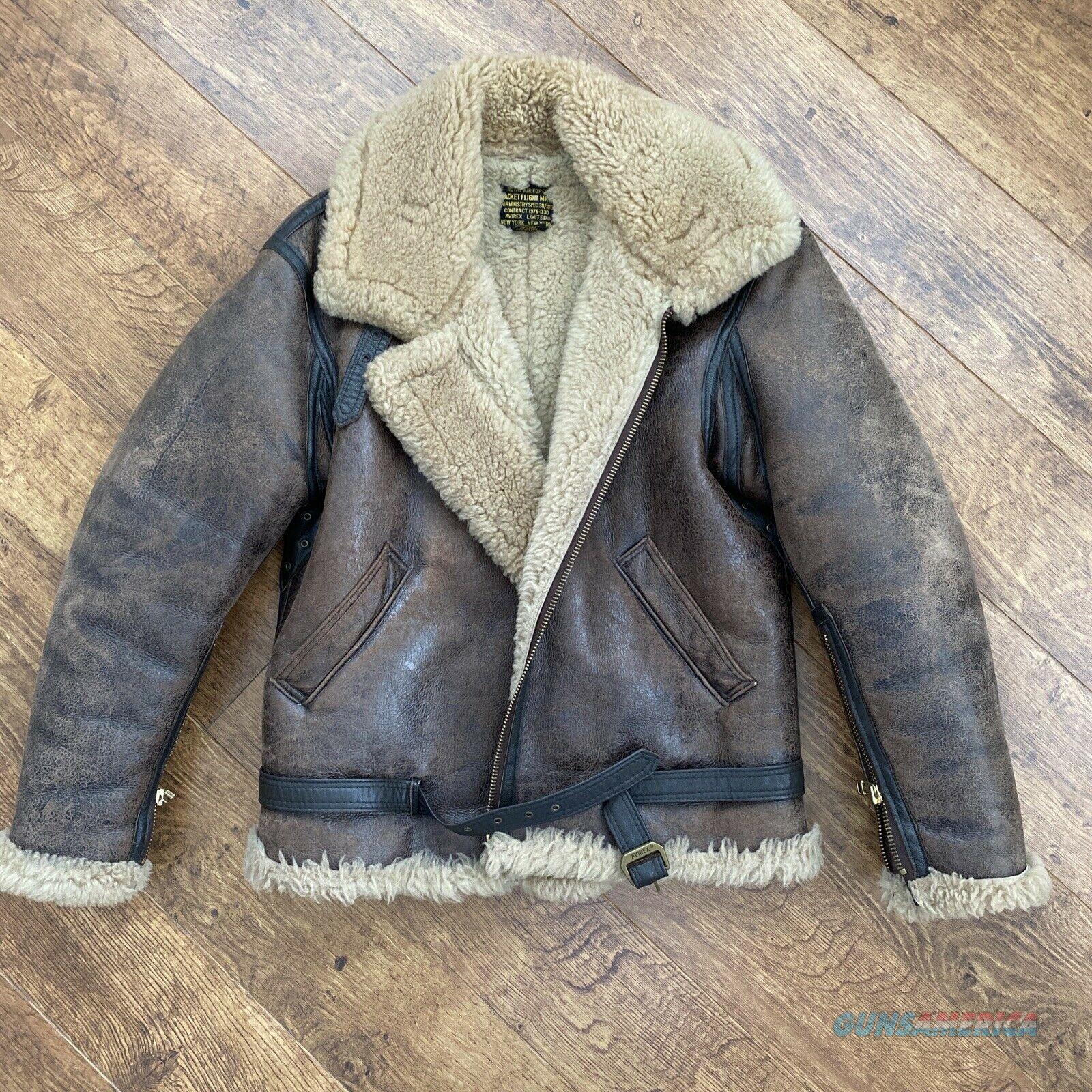 Avirex men’s Brown Leather Sheepski... for sale at Gunsamerica.com ...