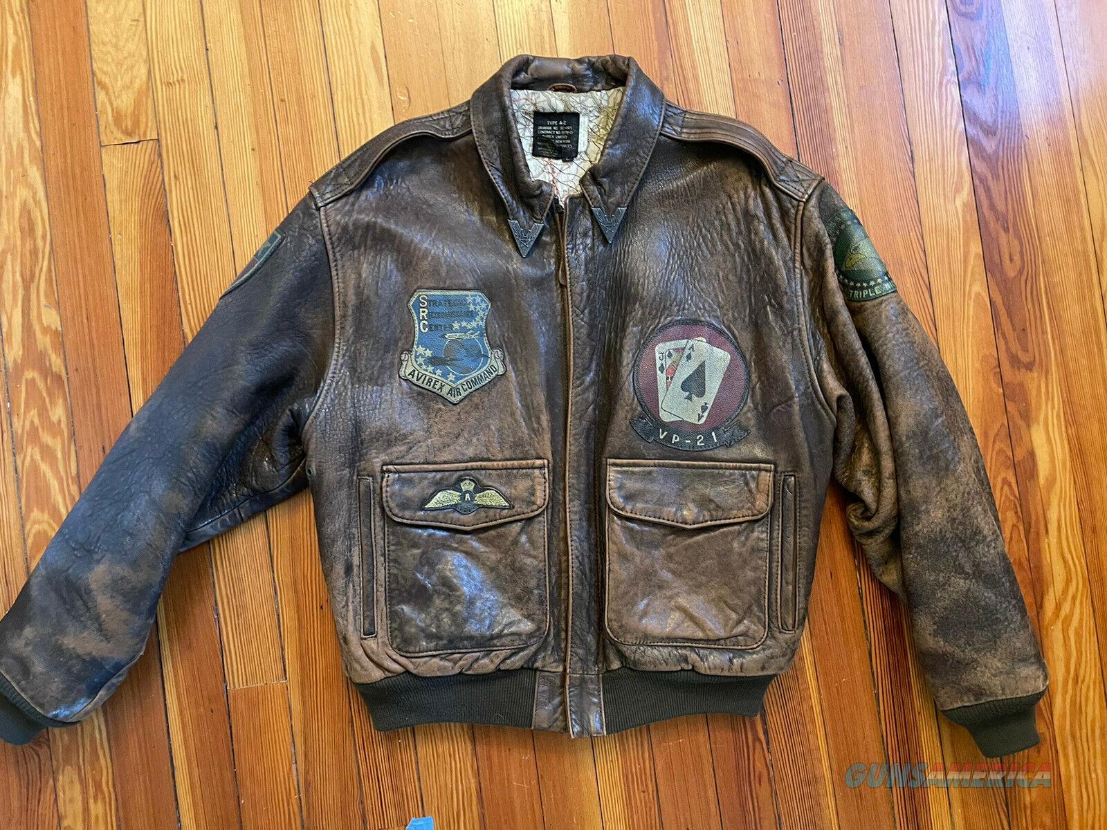 Avirex A-2 Leather Jacket Air Comma... for sale at Gunsamerica.com ...