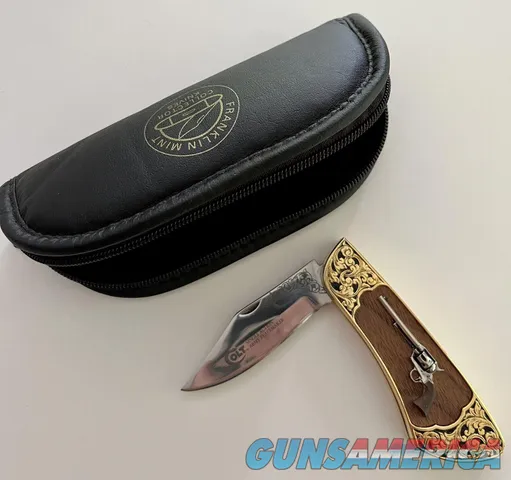 Colt Peacemaker Franklin Mint Collectors Knife with Case