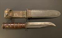 WWII KA-BAR MK2 USN Navy Knife with Original Sheath