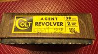 Colt Agent Revolver 38 Special Original Factory Box with Papers