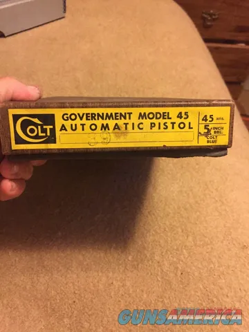 Colt Government Model 45 Automatic Pistol Factory Box & Paperwork