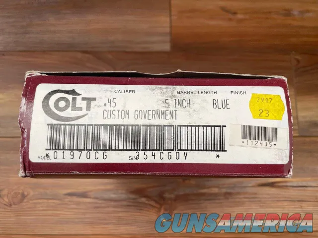 Colt Custom Government Genuine Factory Box with Paperwork