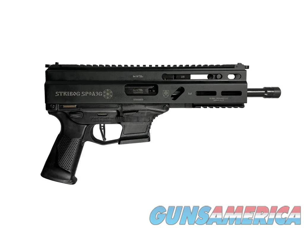 Grand Power Stribog SP9A3G Pistol - Black | 9mm | 5 Threaded Barrel | 30rd | Utilizes Glock Style Mags