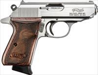 NEW! Walther PPK/S 380ACP SS Walnut Grips 3.35" 7Rnd 