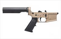 AERO PRECISION AR15 Carbine Complete Lower Receiver w/ A2 Grip, No Stock - FDE Cerakote