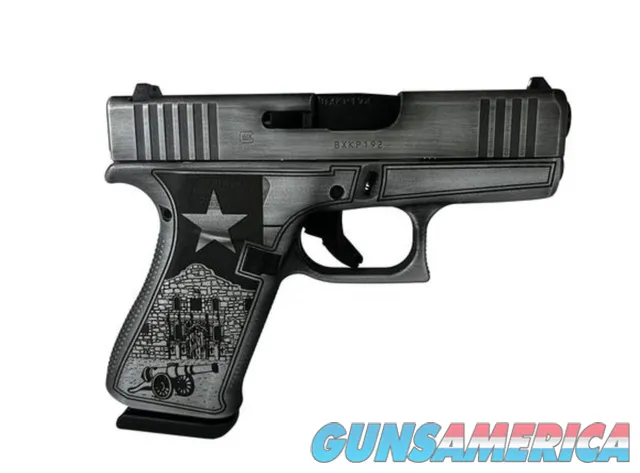 Glock 43x  Custom "Texas Silver" Subcompact Handgun 9mm Luger 10rd Magazin